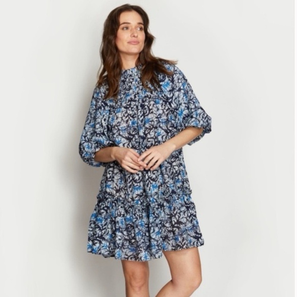 Anthropologie / Love the Label Tent Dress in Blue Floral print